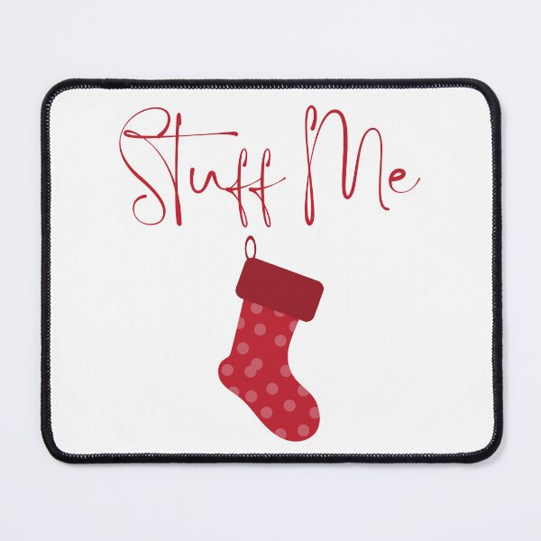 Item preview, Christmas Humor. Rude, Offensive, Inappropriate Christmas Card. Stuff Me, Christmas Stocking, Red designed and sold by That Cheeky Tee.