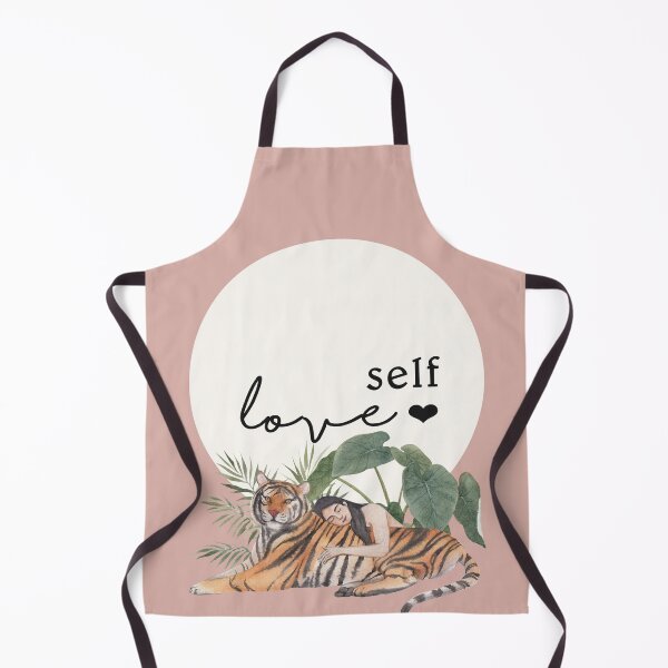Item preview, Be Brave In Your Self-Love Journey, Tiger and Tropical Plants designed and sold by BohemiWANDERS.