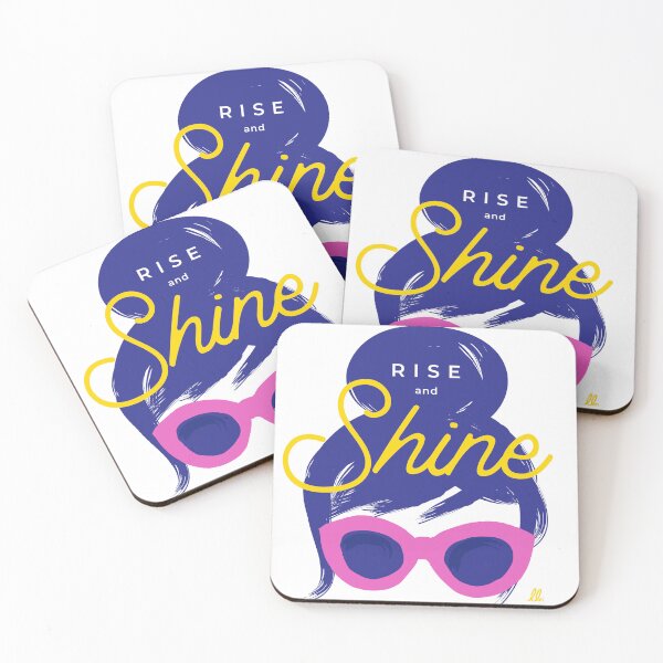 Item preview, Rise and Shine. Illustration with quote. designed and sold by Lisa Bellew Creative.