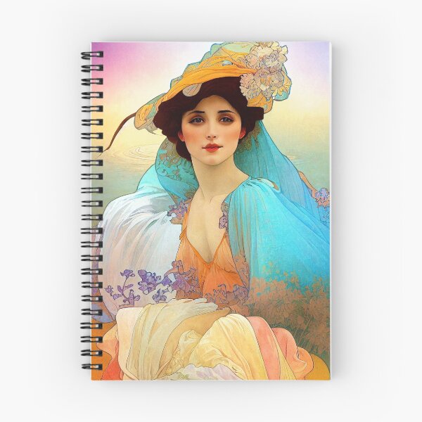 Item preview, Colorful Art Nouveau Beauty, Vintage, Mucha, Gilded Age designed and sold by AllRealities.