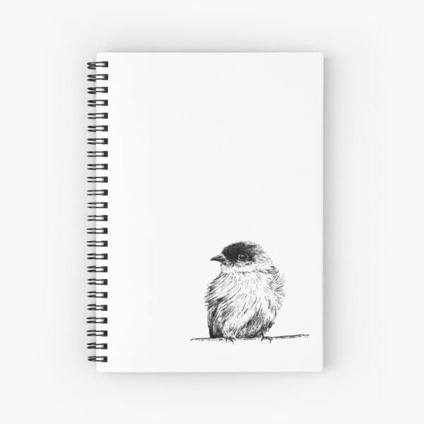 Item preview, Little birdie black and white bird illustration designed and sold by JenSelmore.
