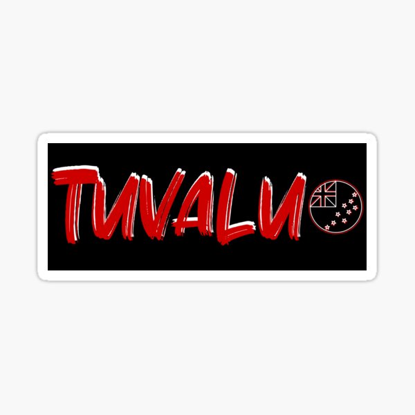 "Tuvalu" Sticker for Sale by PolyMicroMela Redbubble