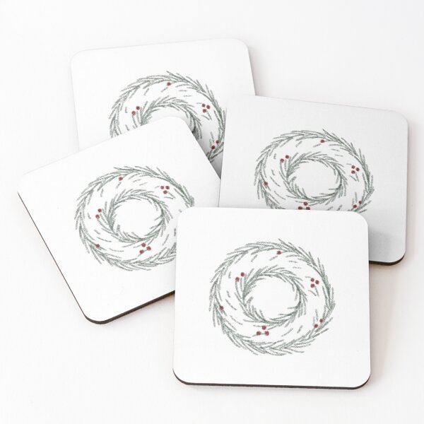 Item preview, Green Wreath with Berries designed and sold by jenmstudio.