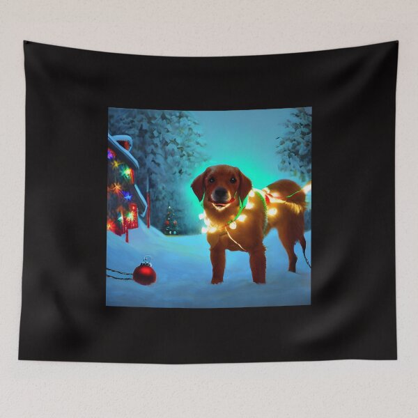 Item preview, Snow Dog in Lights designed and sold by NitaBond.