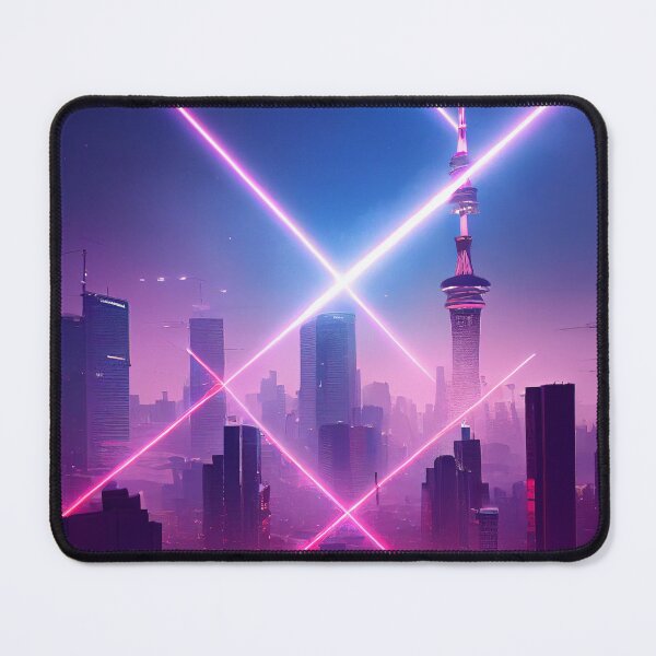 Item preview, Anime Tokyo Cityscape pink and blue sky and clounds vaporwave and citypop cool vibe designed and sold by ZAKAABDE2020.
