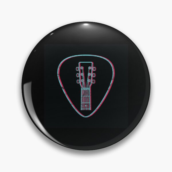 Item preview, 3d Acoustic Guitar Headstock Outlines Guitar Pick Dark Theme Sticker designed and sold by rukoroupikq.