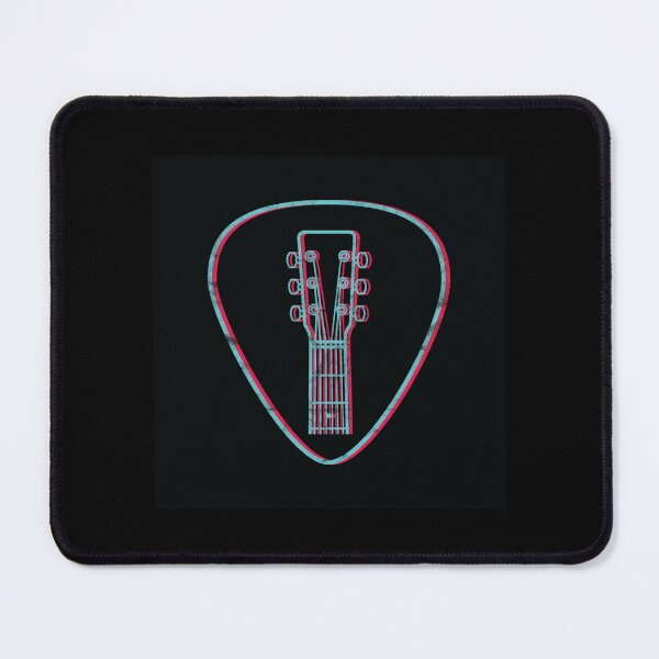 Item preview, 3d Acoustic Guitar Headstock Outlines Guitar Pick Dark Theme Sticker designed and sold by rukoroupikq.