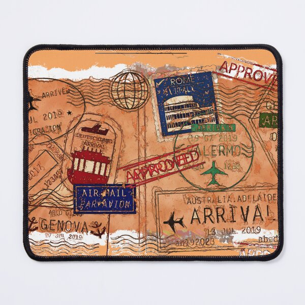Item preview, Entry Approved - Passport Stamps designed and sold by NaturePrints.
