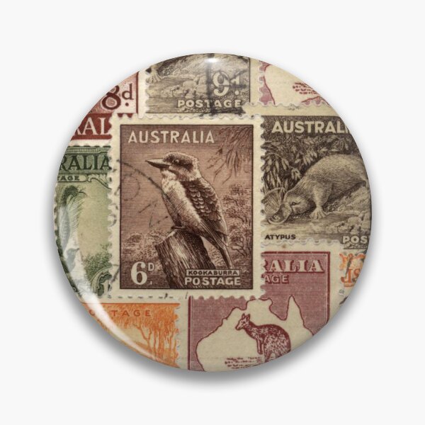 Item preview, Vintage Australian Postage Stamps Collection designed and sold by NaturePrints.
