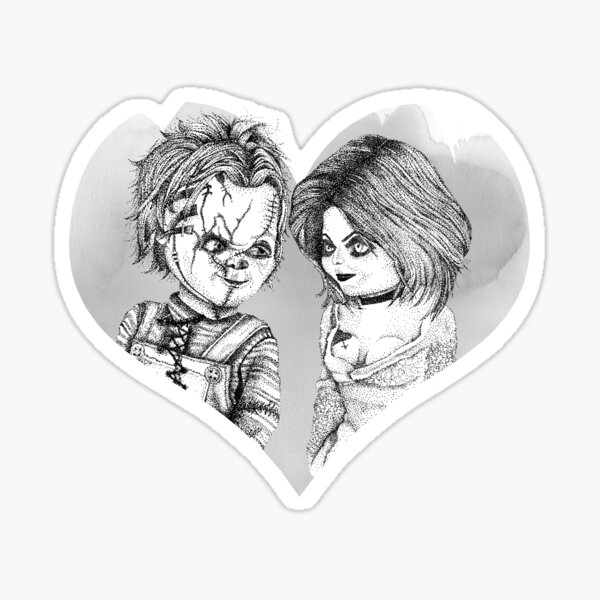 dibujo de chucky y tiffany