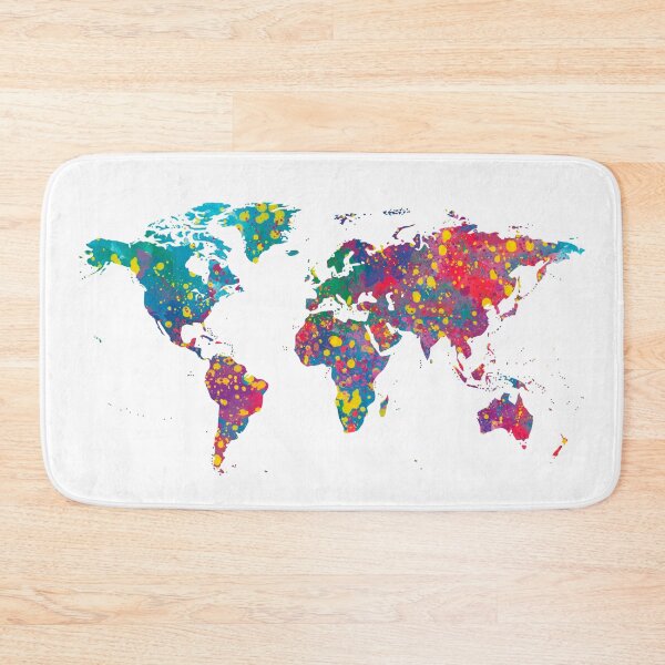 Item preview, World Map Splatter Colorful designed and sold by ArlacV.