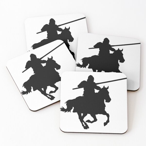 Item preview, Knight silhouette on horseback galloping at the joust designed and sold by Silva-Sol.