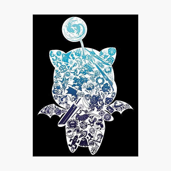 Moogle-verse (blue) Photographic Print