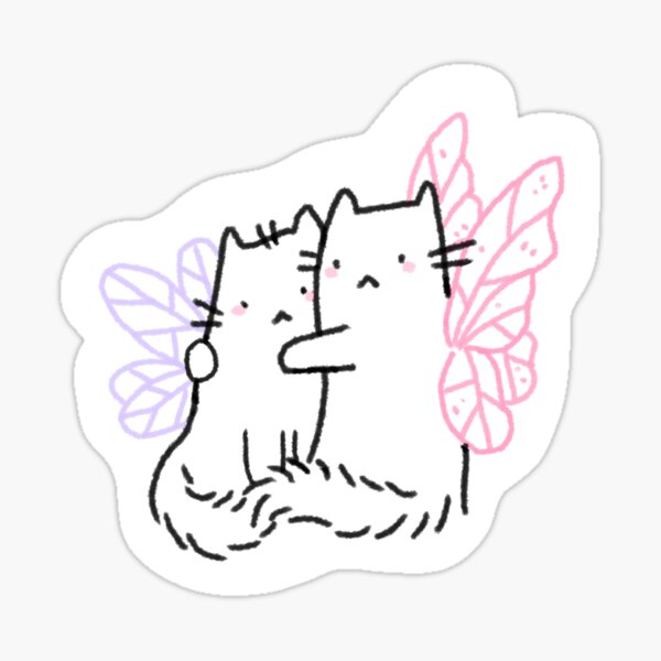 fairy cute cats sticker Sticker