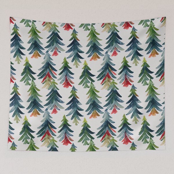 Item preview, Watercolor Christmas Trees designed and sold by cardinalhill.