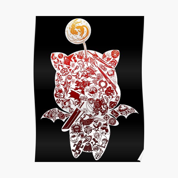 Final Fantasy Moogle-verse (red) Poster
