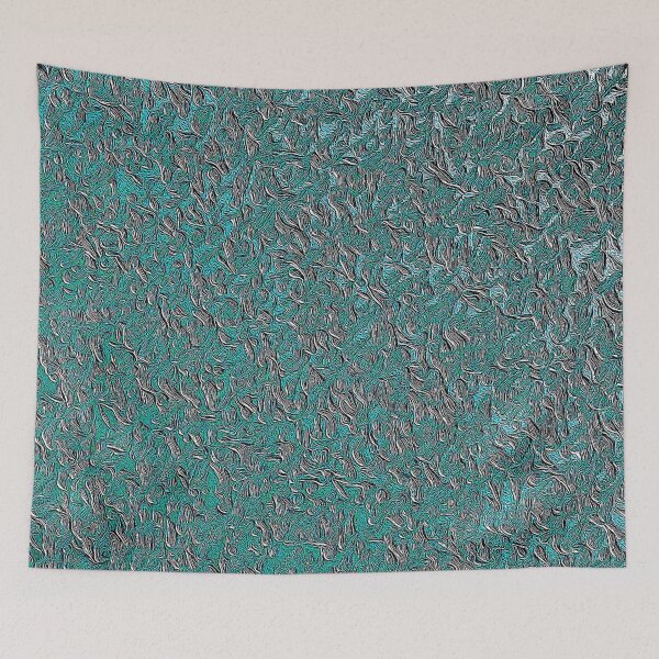 Item preview, Teal Botanical Jacquard Plate designed and sold by fatenanwar.
