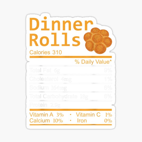 dinner-rolls-nutrition-facts-thanksgiving-costume-christmas-sticker