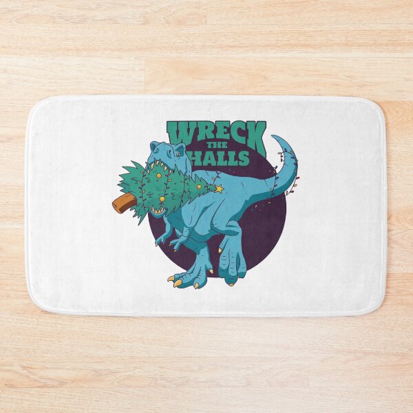 Artikelvorschau, Wrack the Halls T Rex Dinosaurier Weihnachten entworfen und verkauft von BeansHotTees.