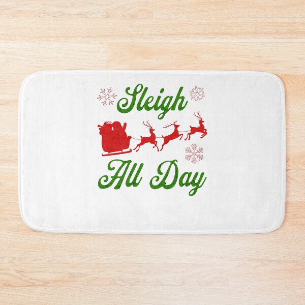 Item preview, Sleigh All Day Christmas, Red Green and White, Snowflakes designed and sold by artfulnotebook.