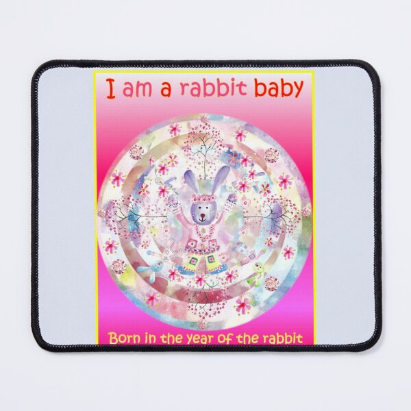 Item preview, I am a Rabbit Baby on a pastel blue background.  designed and sold by DefaultOneWorld.