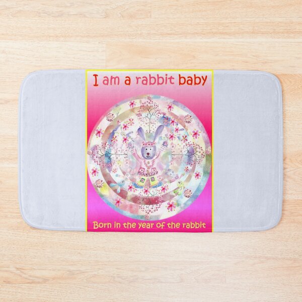Item preview, I am a Rabbit Baby on a pastel blue background.  designed and sold by DefaultOneWorld.