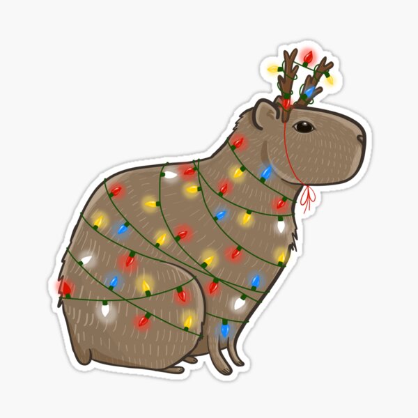 Christmas Capybara | Sticker