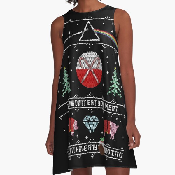 Hey Yule - Pink Christmas A-Line Dress