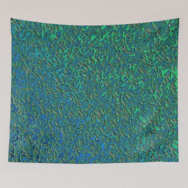 Item preview, Shimmering Blue and Green Botanical Jacquard Plate designed and sold by fatenanwar.