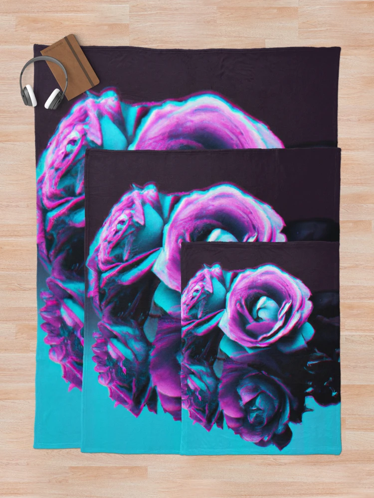 Thumbnail 5 of 6, Throw Blanket, Lively Roses designed and sold by EggheadK8.