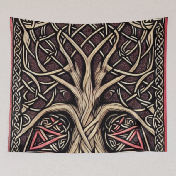 Item preview, Red Celtic Knot Work Tree #2 designed and sold by SilverFrog.