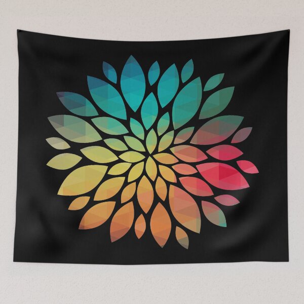 Item preview, Rainbow abstract flower design 06 designed and sold by AdiDsgn.