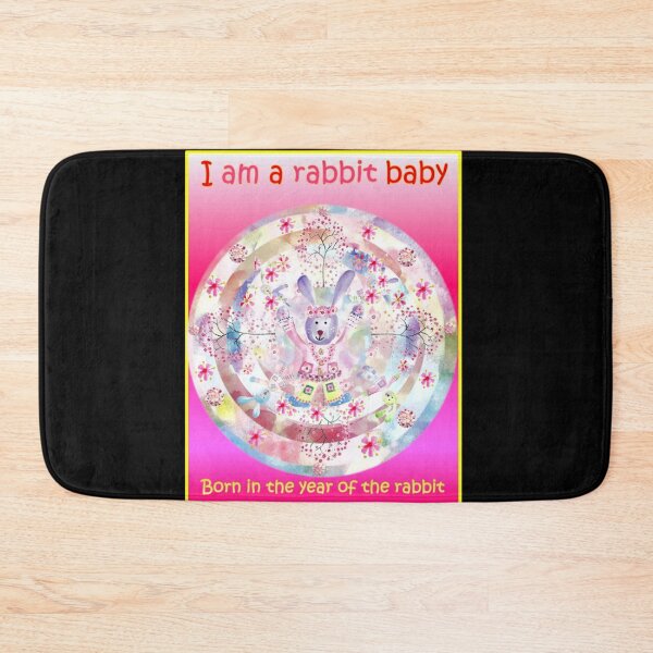 Item preview, I am a Rabbit Baby on a black background.  designed and sold by DefaultOneWorld.