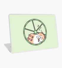 Hamster Sleeping in Exercise Wheel Laptop Skin