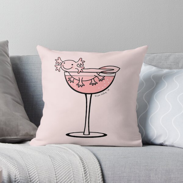 Celebrating Axolotl Throw Pillow
