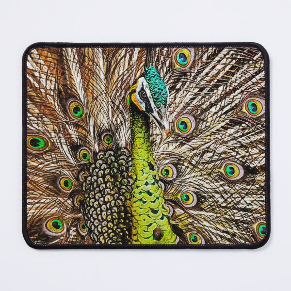 Item preview, The Green Peafowl Oil Paint, Cute Oil Paint Green Peacock, Indonesian Peafowl, Pavo Muticus Portrait designed and sold by Paintcorner.