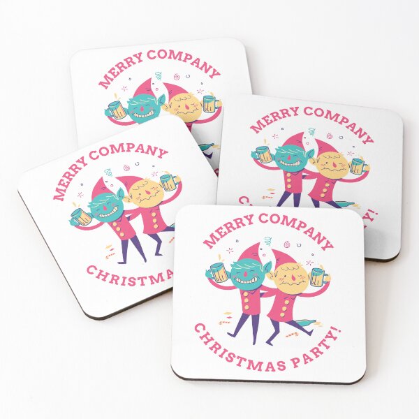 Item preview, Company Office Christmas Party Drinking Elves designed and sold by WonderfullyDC.