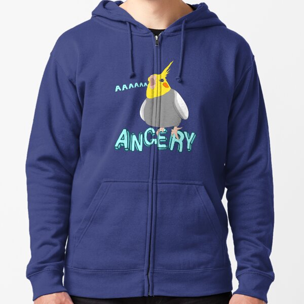 ANGERY - cockatiel - 2 Zipped Hoodie