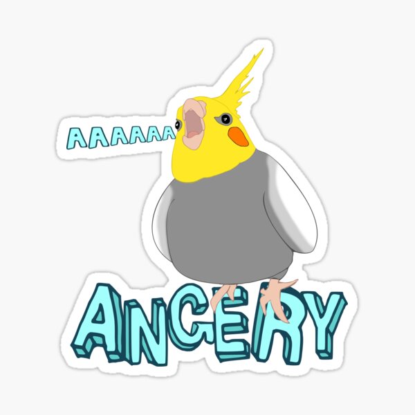 Item preview, ANGERY - cockatiel - 2 designed and sold by FandomizedRose.