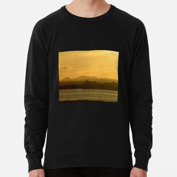 Twilight over Derryveagh mountains - with O'Doherty Castle from Inch Level Lightweight Sweatshirt