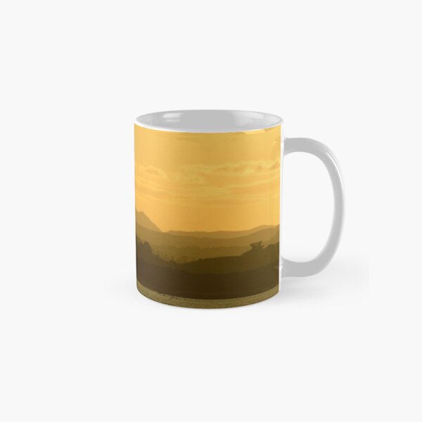 Twilight over Derryveagh mountains - with O'Doherty Castle from Inch Level Classic Mug
