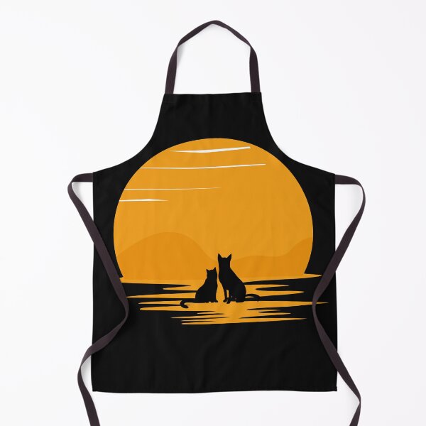Item preview, Cat and Dog Looking at Sunset designed and sold by LuckyCatStore.