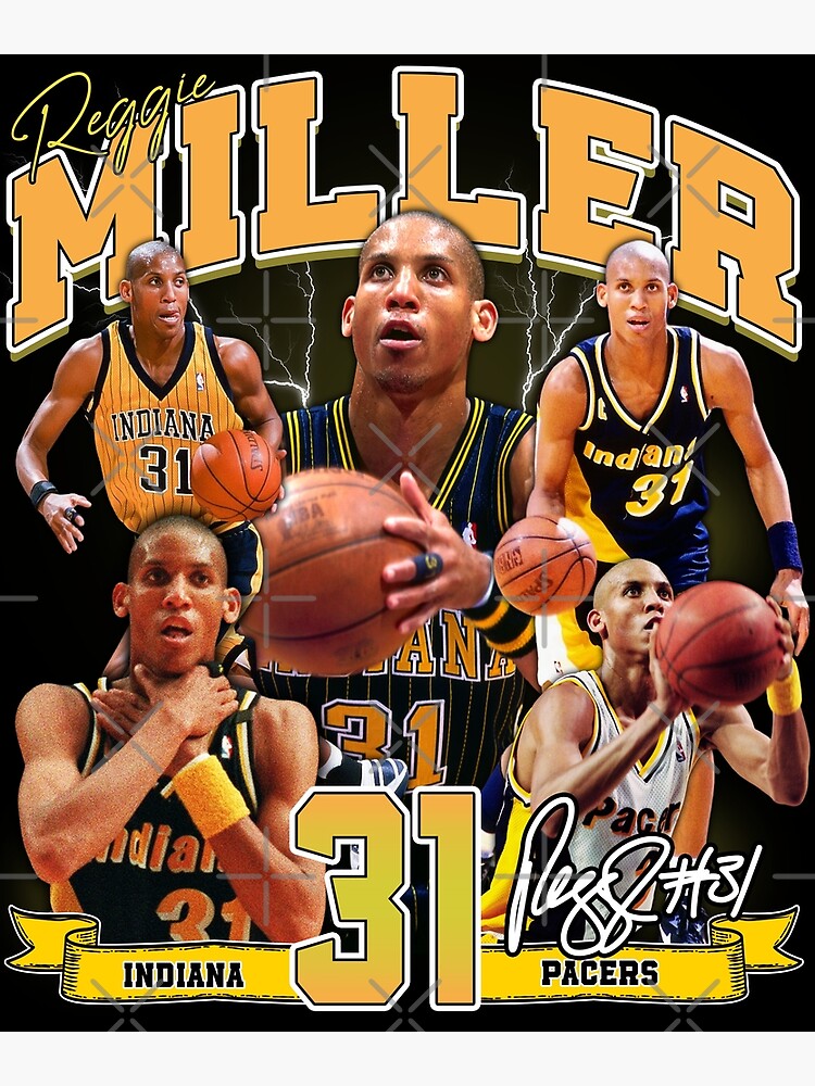 "Reggie Miller Choke Sign Basketball Legend Player Signature 90s 80s ...