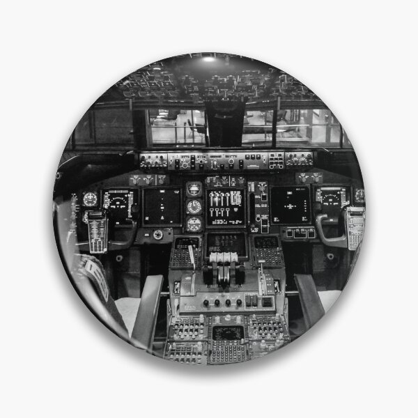 Item preview, AVIATION #38 - Airliner Cockpit in Black and White designed and sold by DEL-Productions.