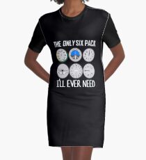 Only Six Pack I'll Need T-Shirt Funny Pilot Quote Graphic T-Shirt Dress