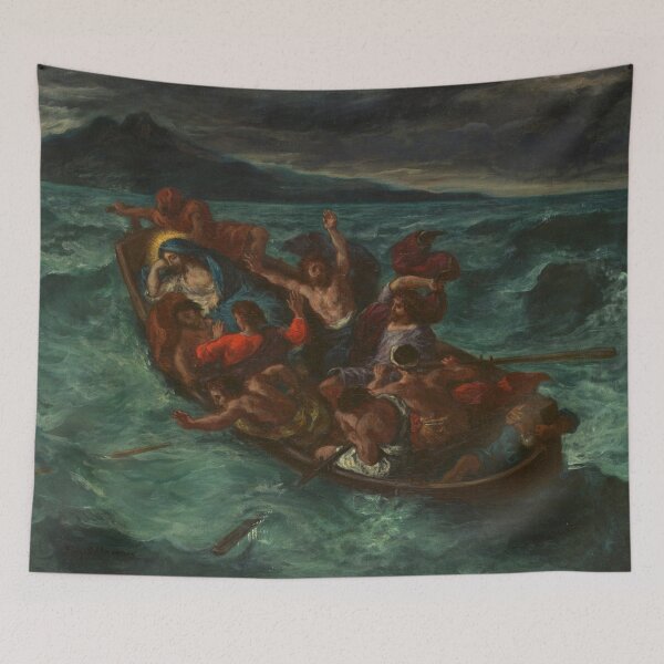 Item preview, Christ Asleep During the Tempest | Eugène Delacroix | 1853 Gospel Biblical Art designed and sold by CJET.