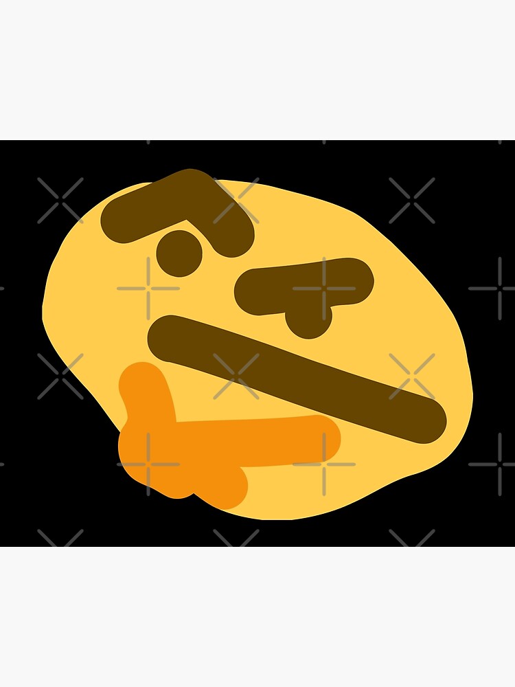 Thonking Thinking Emoji Face Meme Thonk Poster for Sale by fomodesigns in  2023