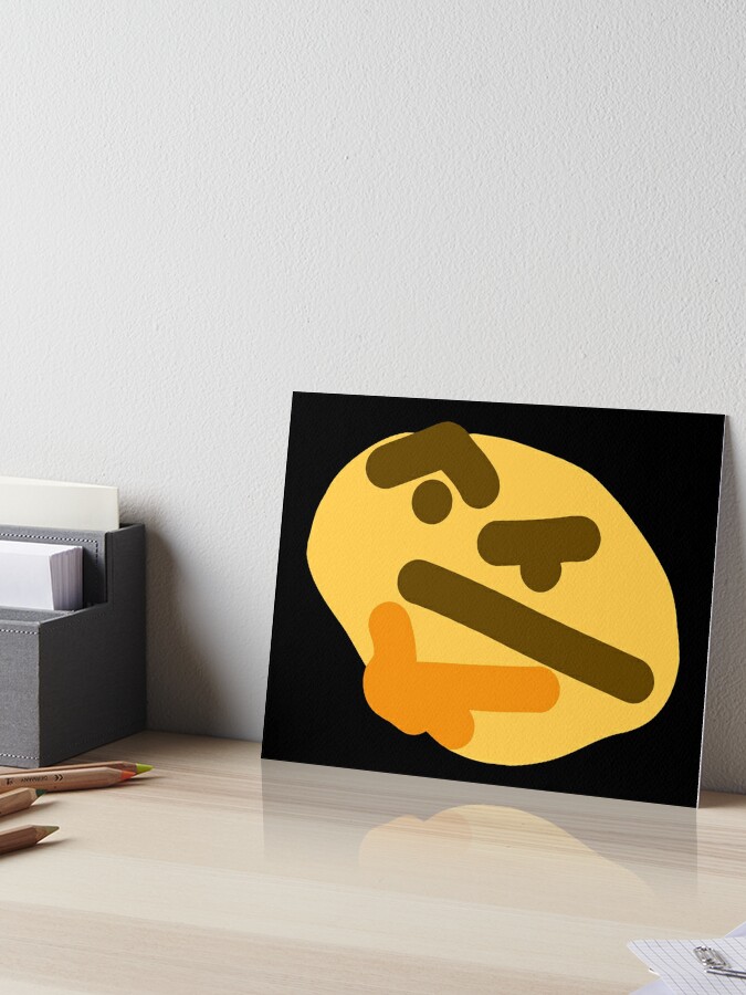 Thonking Thinking Emoji Face Meme Thonk Poster for Sale by fomodesigns in  2023
