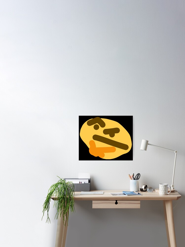 Thonking Thinking Emoji Face Meme Thonk Poster for Sale by fomodesigns in  2023