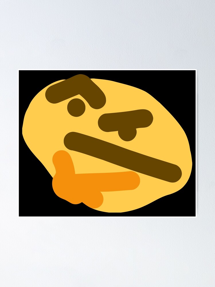 Thinking emoji meme (small) | Pin